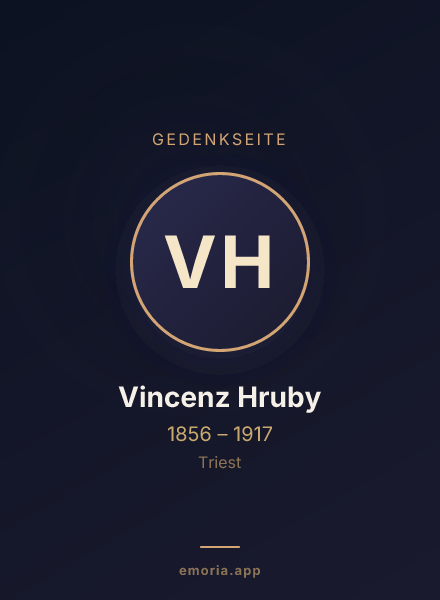 Gedenkportrait von Vincenz Hruby
