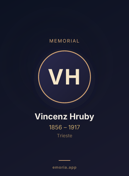 Memorial portrait of Vincenz Hruby