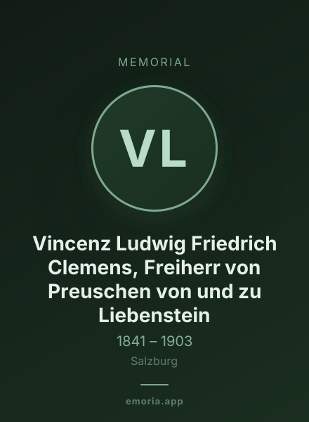 Memorial portrait of Vincenz Ludwig Friedrich Clemens, Freiherr von Preuschen von und zu Liebenstein