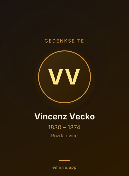 Gedenkportrait von Vincenz Vecko