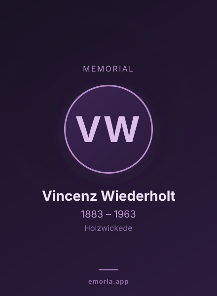Memorial portrait of Vincenz Wiederholt