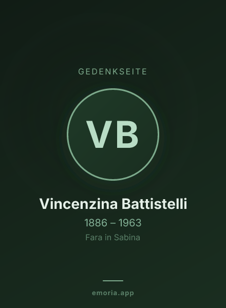 Gedenkportrait von Vincenzina Battistelli