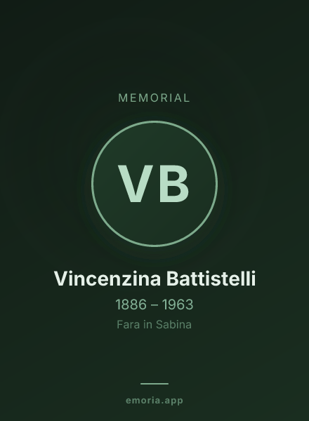 Memorial portrait of Vincenzina Battistelli