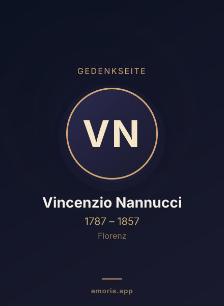 Gedenkportrait von Vincenzio Nannucci