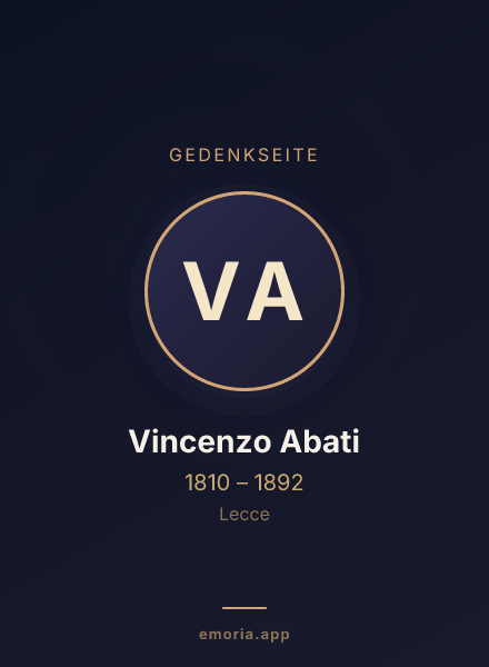 Gedenkportrait von Vincenzo Abati