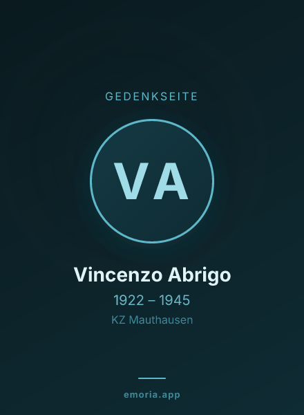 Gedenkportrait von Vincenzo Abrigo