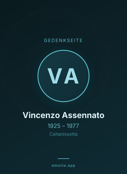 Gedenkportrait von Vincenzo Assennato