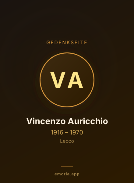 Gedenkportrait von Vincenzo Auricchio