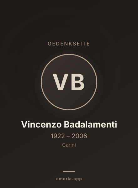 Gedenkportrait von Vincenzo Badalamenti