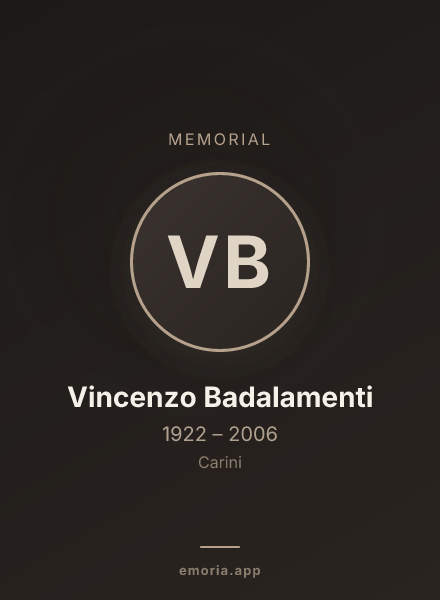 Memorial portrait of Vincenzo Badalamenti