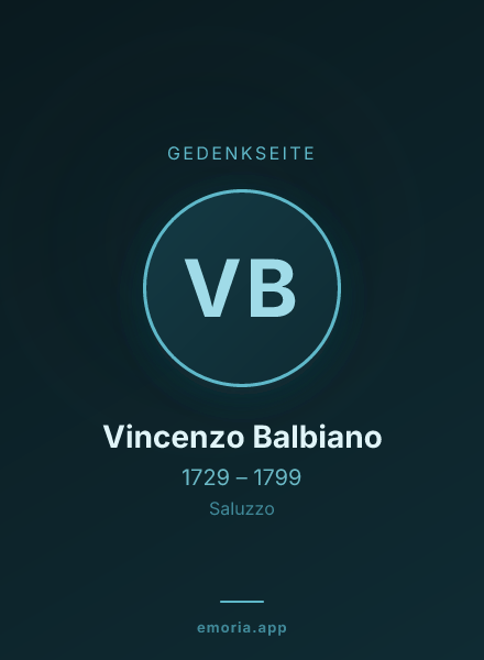 Gedenkportrait von Vincenzo Balbiano