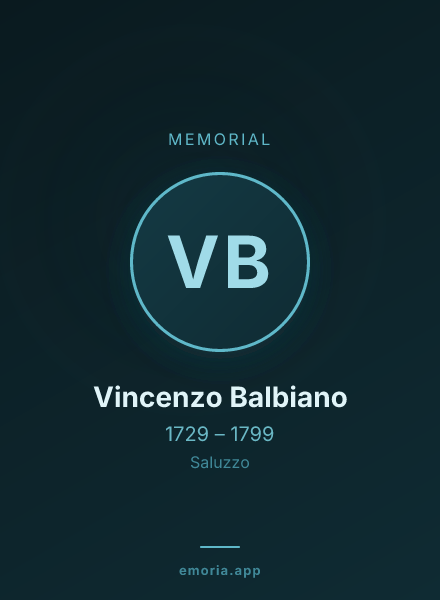 Memorial portrait of Vincenzo Balbiano