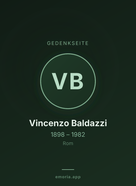 Gedenkportrait von Vincenzo Baldazzi