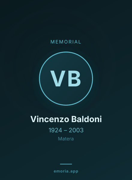 Memorial portrait of Vincenzo Baldoni