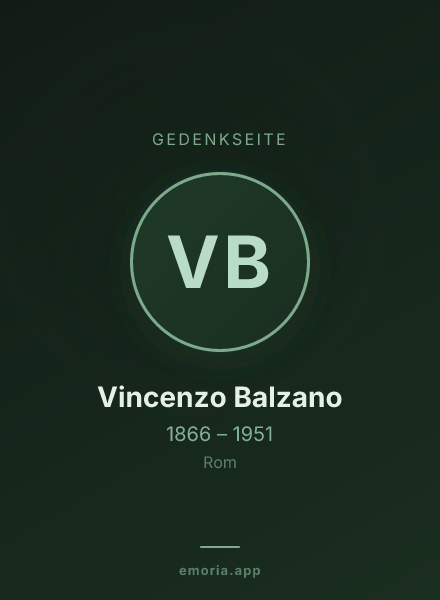 Gedenkportrait von Vincenzo Balzano