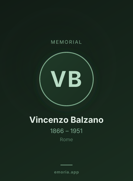 Memorial portrait of Vincenzo Balzano
