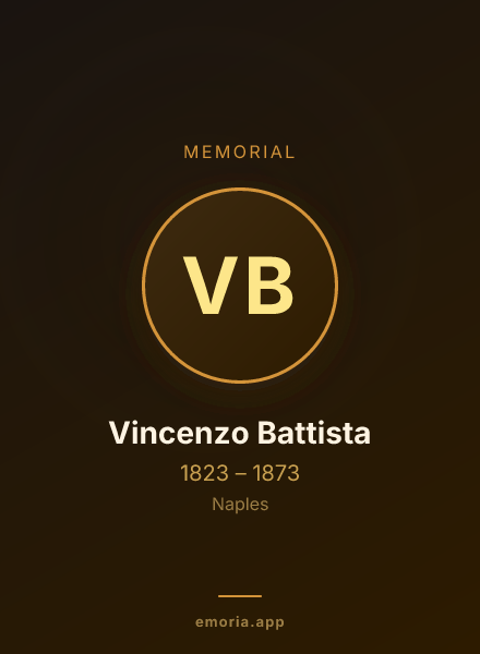 Memorial portrait of Vincenzo Battista