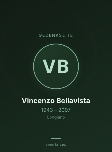 Gedenkportrait von Vincenzo Bellavista