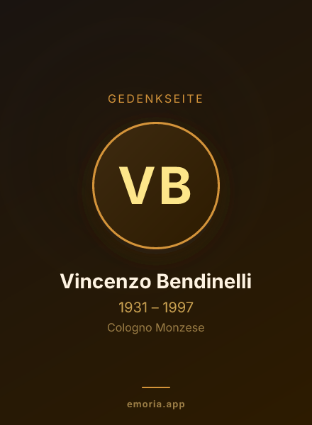 Gedenkportrait von Vincenzo Bendinelli