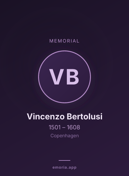 Memorial portrait of Vincenzo Bertolusi