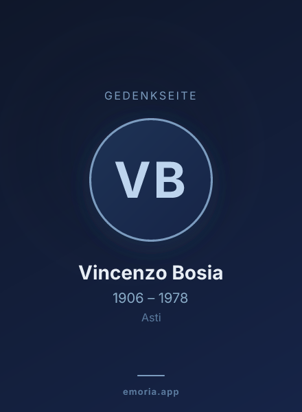 Gedenkportrait von Vincenzo Bosia