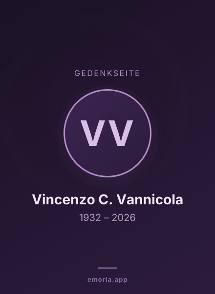 Gedenkportrait von Vincenzo C. Vannicola