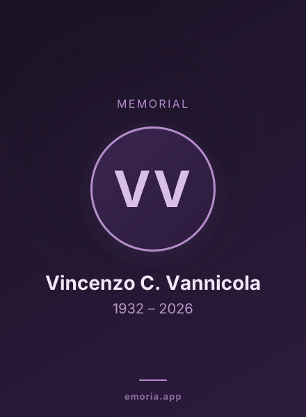Memorial portrait of Vincenzo C. Vannicola