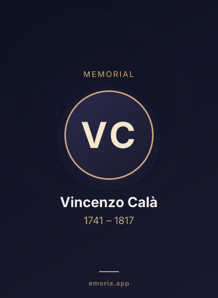 Memorial portrait of Vincenzo Calà