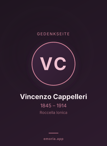 Gedenkportrait von Vincenzo Cappelleri