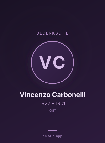 Gedenkportrait von Vincenzo Carbonelli