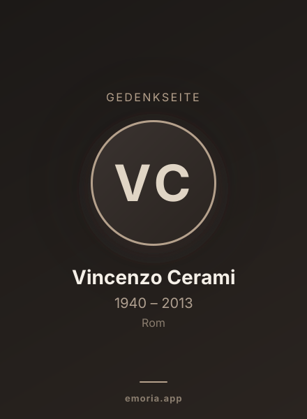Gedenkportrait von Vincenzo Cerami
