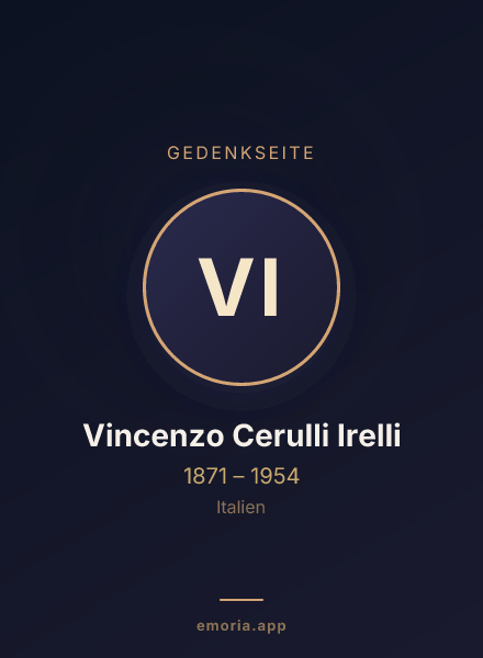 Gedenkportrait von Vincenzo Cerulli Irelli