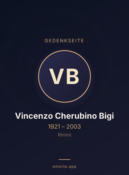 Gedenkportrait von Vincenzo Cherubino Bigi