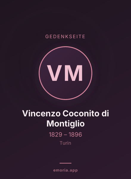 Gedenkportrait von Vincenzo Coconito di Montiglio