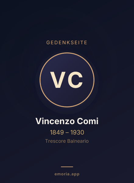 Gedenkportrait von Vincenzo Comi