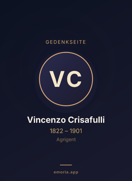 Gedenkportrait von Vincenzo Crisafulli