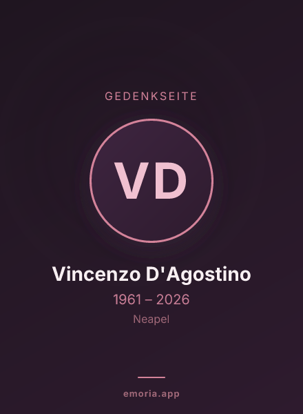 Gedenkportrait von Vincenzo D'Agostino