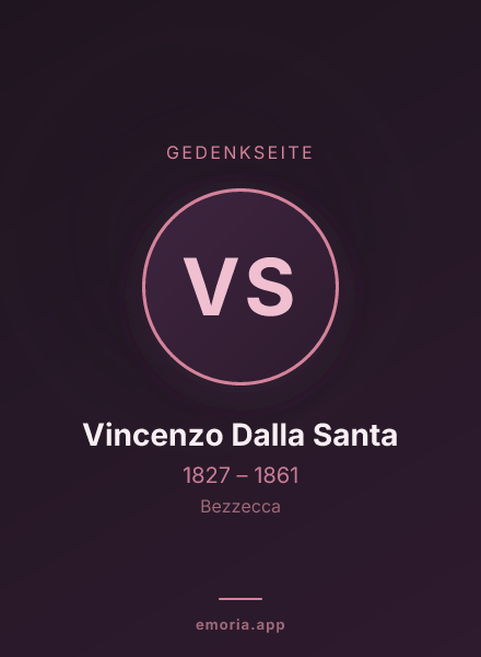 Gedenkportrait von Vincenzo Dalla Santa