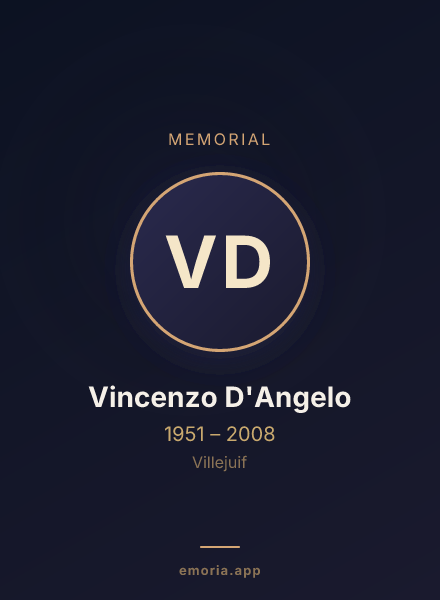 Memorial portrait of Vincenzo D'Angelo