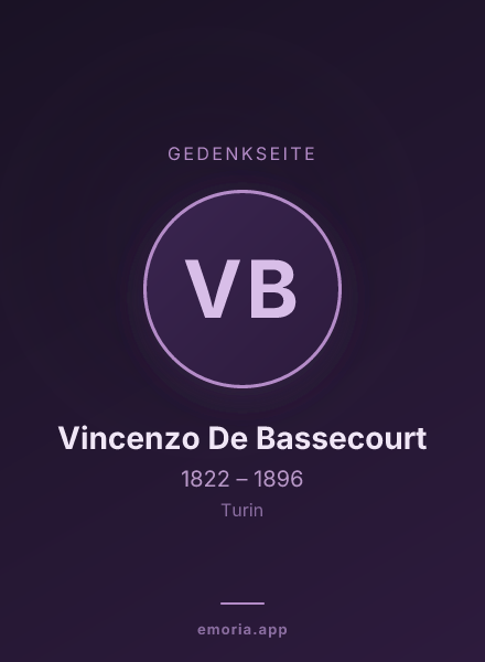 Gedenkportrait von Vincenzo De Bassecourt