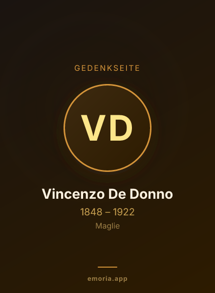Gedenkportrait von Vincenzo De Donno