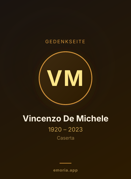 Gedenkportrait von Vincenzo De Michele