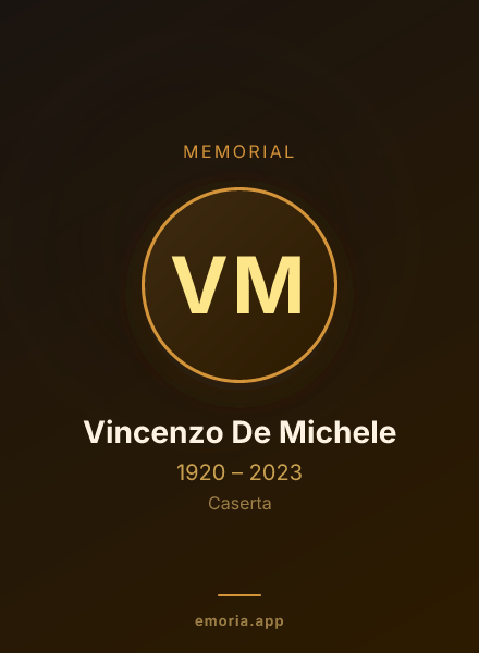 Memorial portrait of Vincenzo De Michele