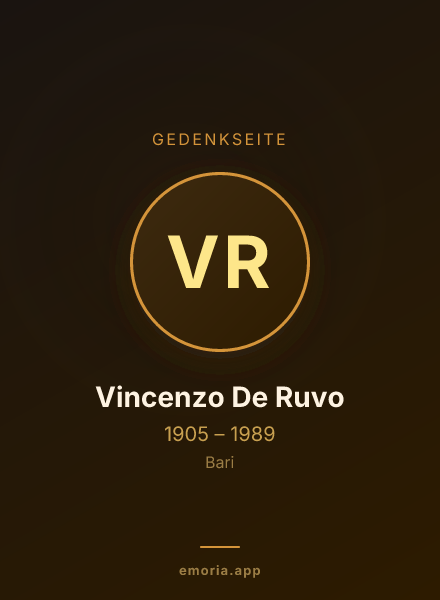 Gedenkportrait von Vincenzo De Ruvo