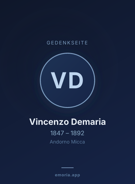 Gedenkportrait von Vincenzo Demaria