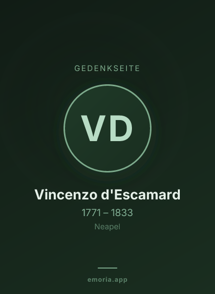 Gedenkportrait von Vincenzo d'Escamard