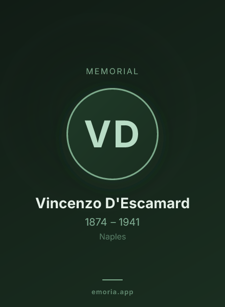 Memorial portrait of Vincenzo D'Escamard