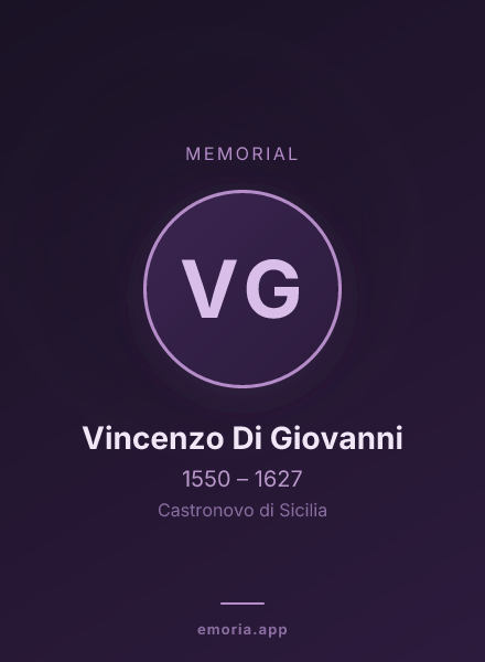Memorial portrait of Vincenzo Di Giovanni