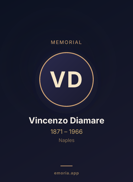 Memorial portrait of Vincenzo Diamare