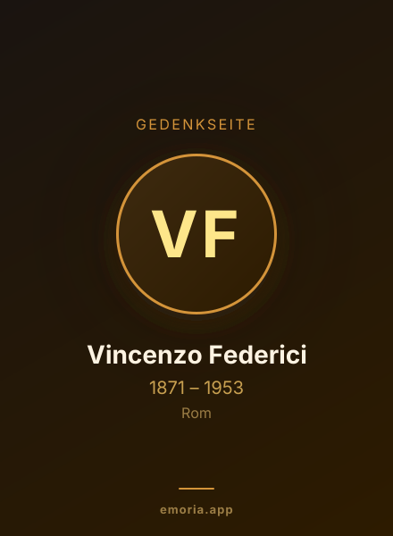 Gedenkportrait von Vincenzo Federici